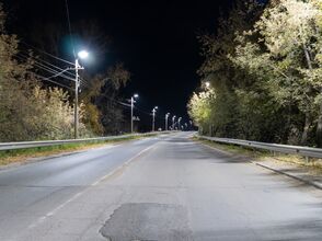 Светодиодное освещение автодороги. Виадук - Усолье-Сибирское.