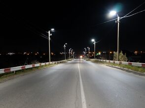 Светодиодное освещение автодороги. Виадук - Усолье-Сибирское.