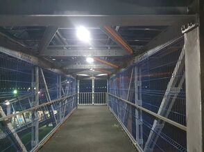 Светодиодное освещение надземного пешеходного перехода г. Улан-Удэ